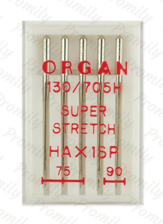 Иглы супер cтрейч №№ 75(3),90(2), Organ, 5 шт от магазина Promily в Москве